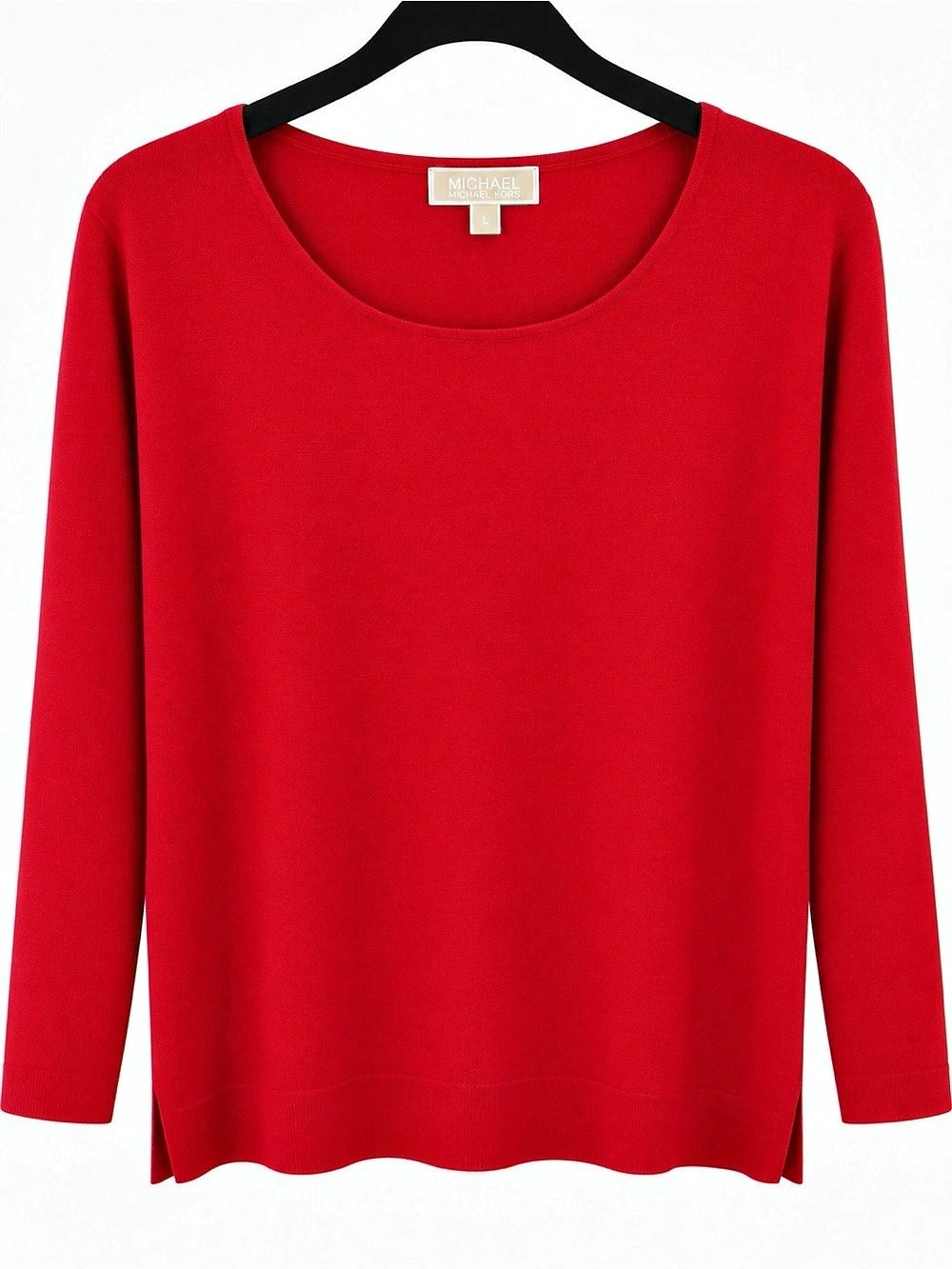 MICHAEL Kors Red Long Sleeve Top Like New
